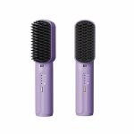 Brosse lissante sans fil, peigne lissant pour femmes, charge usb, chauffage rapide, brosse de voyage ...