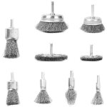 Brosse m�tallique, perceuse, jeu de brosses m�talliques, jeu de 9 brosses pour perceuse, disques, brosse ...