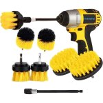 Brosse nettoyage perceuse 7 pi�ces, brosse pour perceuse voiture carrelage tapis baignoire cuisine toilettes ...