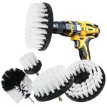 Brosse nettoyage rotative perceuse 4 pi�ces nettoyage voiture brosse visseuse, brosse pour perceuse voiture ...