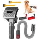 Brosse poils chat et chien pour aspirateur dyson v15 v11 v10 v8 v7, avec 1 tuyau d'extension et adaptateur, ...