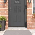 Brosses de porte adh�sives 2 pcs blanc 100 cm