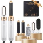 Brosse s�che - cheveux 5 en 1 styler, professionnel ionique avec 3 r�glages de chaleur, pour volumiser, ...
