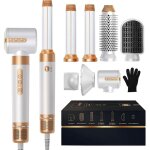 Brosse � s�che - cheveux 7 en one, brosse � s�che - cheveux puissante avec boucle � air pour les cheveux, ...