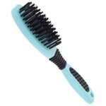 Brosse � soies petite: brosse soyeuse avec manche ergonomique en caoutchouc pour les cheveux