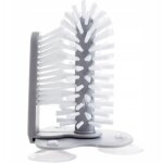 Brosse � verre / tasse avec ventouse 17, 5 x 14 cm blanche
