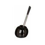 Brosse wc inox avec support en cramique - noir silumen