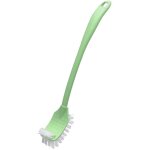 Brosse wc � manche longue avec t�te courb�e biface, nettoyage int�gral de la cuvette et du cercle, mati�re ...