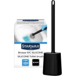 Brosse wc silicone avec support mural x1 noir starwax