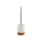 Brosse wc avec support céramique & bambou tallinn blanc msv Brosse wc avec support céramique & bambou tallinn blanc msv