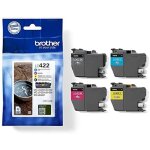 Brother lc - 422val lot de 4 cartouches d`encre d`origine pour brother mfc - j5340dw, mfc - j5345dw, ...
