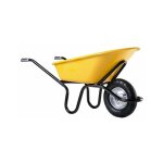 Brouette bati plus 110l 1061mg jaune etroite 60 cm 1 roue gonflee