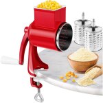 Broyeur de noix manuel, moulin � noix manuel avec 2 pales de tambour amovibles, moulin � cacahu�tes manuel ...