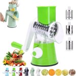 Broyeur rotatif, coupe - lgumes multifonctionnel  manivelle, hachoir et trancheur de fruits et lgumes ...