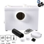 Broyeur sanitaire 600w pour wc avec deux entres supplmentaires pompe de relevage jusqu' 100m pour ...