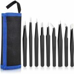 Brucelles durcies et trs lastiques 1, 5 mm rognes ensemble de 9 pices