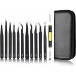 Brucelles pincette pinces de pr�cision anti - statiques en acier inoxydable pour �lectronique travail ...