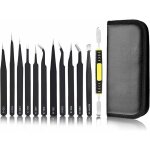 Brucelles pincette pinces de pr�cision anti - statiques en acier inoxydable pour �lectronique travail ...