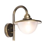 Bruges - lanterne murale - 1 lumi�re - l 23 cm - dor� / laiton - classique / antique - �clairage ext�rieur ...