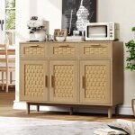 Buffet 107. 9 x 40 x 80 cm avec 3 tiroirs et 3 portes, bahut de rangement style scandinave, panneaux ...