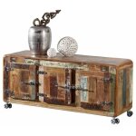 Buffet 126x40 bois de rcupration laqu multicolore freezy 04