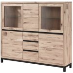 Buffet 166x40 ch�ne sauvage huil� bianco villanders 207