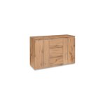 Buffet 2 portes 3 tiroirs 120x40x80 cm chne - mitz