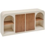 Buffet 2 portes 8 niveaux sienna beige h85 - atmosphera cr�ateur d'int�rieur