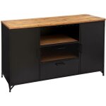 Buffet 2 portes cierna noir 140x85cm - atmosphera crateur d'intrieur