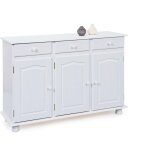 Inter link - buffet 3 portes et 3 tiroirs en pin massif blanc - risoul