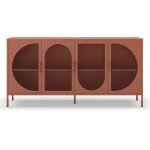 Buffet 4 portes en m�tal terracotta 160 cm - inoa