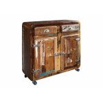 Buffet 90x40 bois de rcupration laqu multicolore freezy 37
