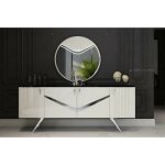 Azura home design - buffet angel 4portes 207 cm blanc