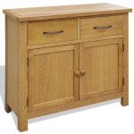 Buffet bahut armoire console meuble de rangement 90 cm bois de ch�ne massif