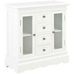 Helloshop26 - buffet bahut armoire console meuble de rangement blanc 70 cm bois de pin massif
