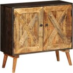 Buffet bahut armoire console meuble de rangement bois massif de manguier 85 cm