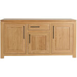 Hellin - buffet bas moderne en chne clair 3 portes 1 tiroir - boston