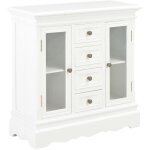 Buffet blanc 70x28x70 cm bois de pin massif vidaxl