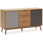 Buffet bruce 3 tiroirs et 2 portes , bois massif, 140cm (largeur) 40cm (profondeur) 77cm ( hauteur)