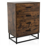 Buffet / commode vinstra 60x38, 5x83, 3 cm 4 tiroirs marron hjh living