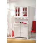 Buffet avec deux portes et deux tiroirs, couleur blanche, 88 x 198 x 32 cm Buffet avec deux portes et deux tiroirs, couleur blanche, 88 x 198 x 32 cm
