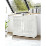 Buffet haut mirel 2 portes en blanc 121 cm
