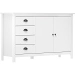 Vidaxl - buffet hill blanc 130x40x80 cm bois de pin solide Vidaxl - buffet hill blanc 130x40x80 cm bois de pin solide