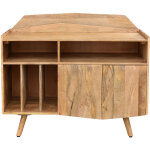 Buffet meuble de rangement vinyles en bois manguier massif l105 cm matahari