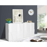 Buffet moderne avec 4 portes, made in italy, buffet de cuisine, buffet design de salon, 162x44h86 cm, ...