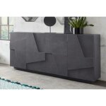 Buffet moderne avec 4 portes, made in italy, buffet de cuisine, buffet design de salon, 162x44h86 cm, ...