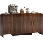 Buffet cuisine - homcom - 4 portes � fermeture douce, 4 compartiments et bords arrondis - mdf - 152x40x80cm ...