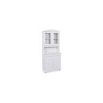 M&s - buffet vaisselier 4 portes et 2 tiroirs en pin massif blanc - risoul M&s - buffet vaisselier 4 portes et 2 tiroirs en pin massif blanc - risoul
