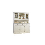 Beaux meubles pas chers - buffet vaisselier blanc de style anglais