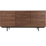 Miliboo - buffet vintage en bois foncé noyer 2 portes 3 tiroirs l160 cm manny Miliboo - buffet vintage en bois foncé noyer 2 portes 3 tiroirs l160 cm manny